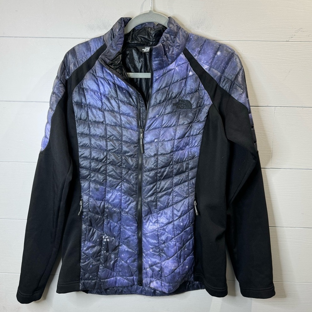 The North Face Women's Black and Blue Puffer Jacket